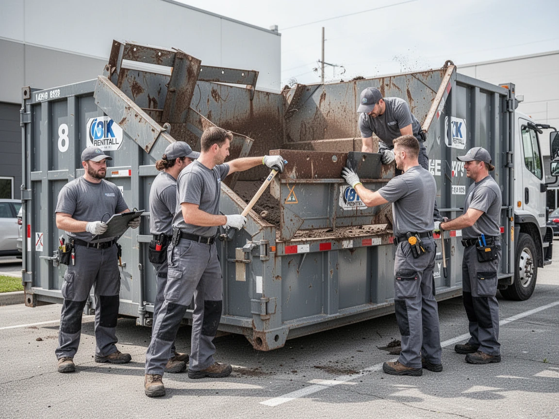 Dumpsters King Roll Off Team Working